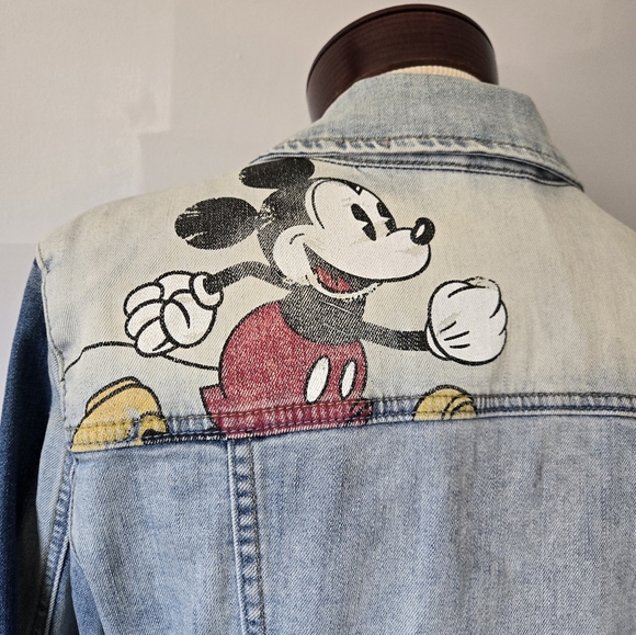 DESIGUAL × DISNEY Mickey Mouse Denim Jacket with Embroidered Details. Size 38/ M - Picture 8 of 16